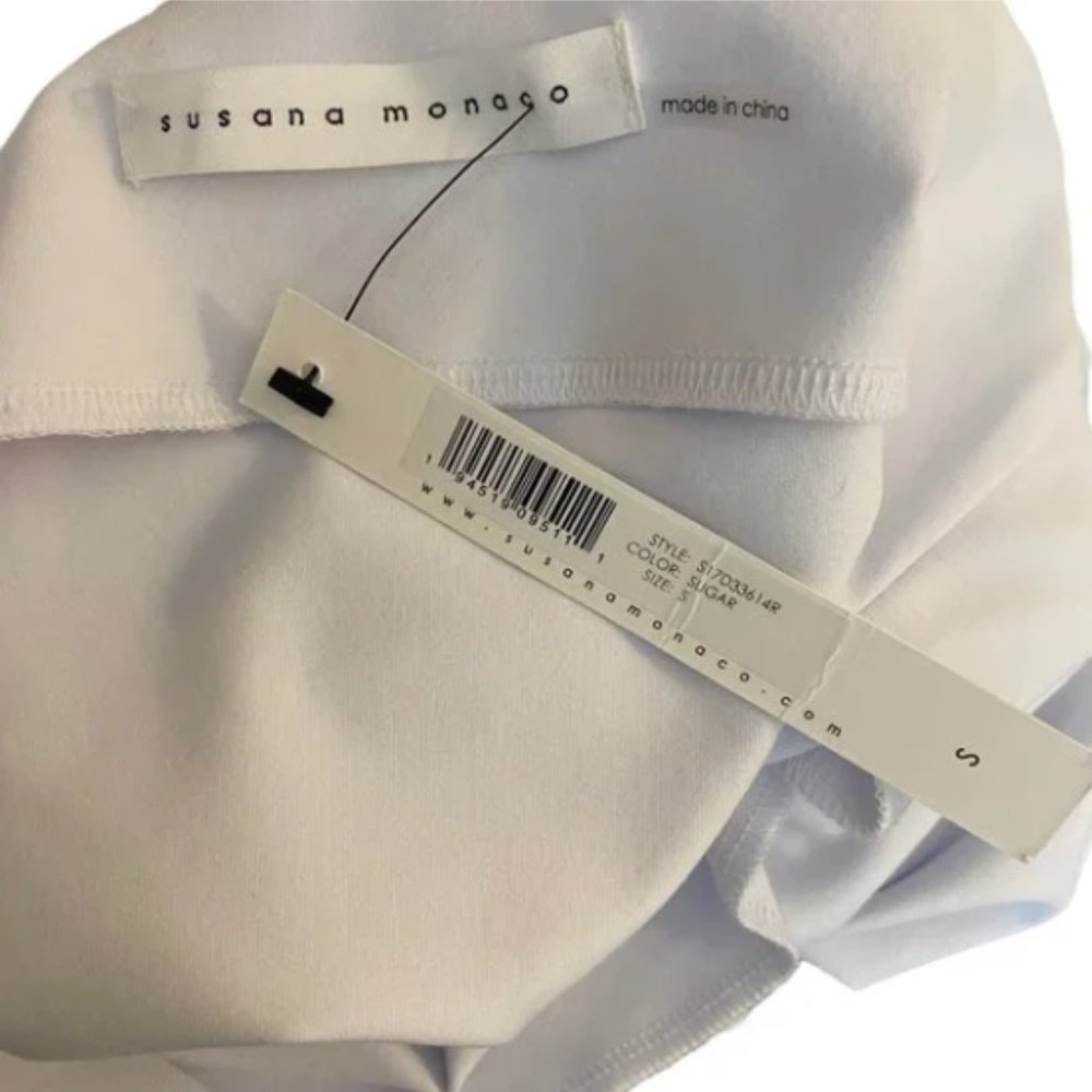 REVOLVE - Susana Monaco | NWT Thin Strap Mini Dress in White Sugar - Picture 7 of 7